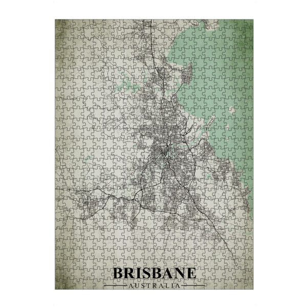 artboxONE Puzzle "Brisbane Vintage CityMap" artboxONE - Städte / Weitere,Kartografie
