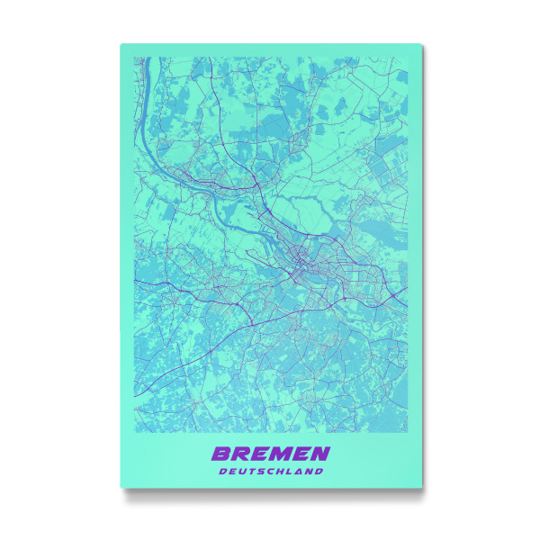 Galerie-Print "Stadtplan Bremen" 30x20 cm artboxONE