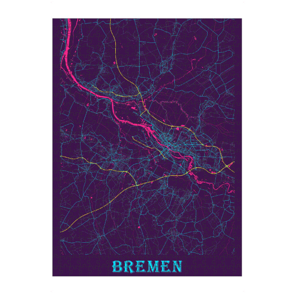 Puzzle Ravensburger "Map von Bremen" artboxONE - Städte / Weitere,Kartografie