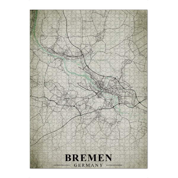 Puzzle Ravensburger "Bremen Vintage CityMap" artboxONE - Städte / Weitere,Kartografie