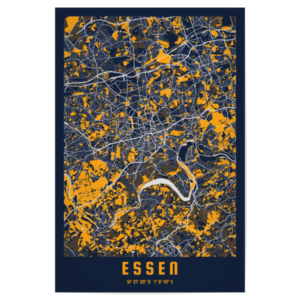 Poster 30x20 cm "Essen CityMap Deutschland" artboxONE - Städte / Weitere,Kartografie