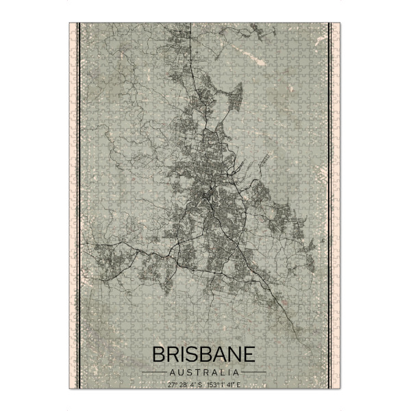 Puzzle Ravensburger "Retro CityMap Brisbane" artboxONE - Städte / Weitere,Kartografie