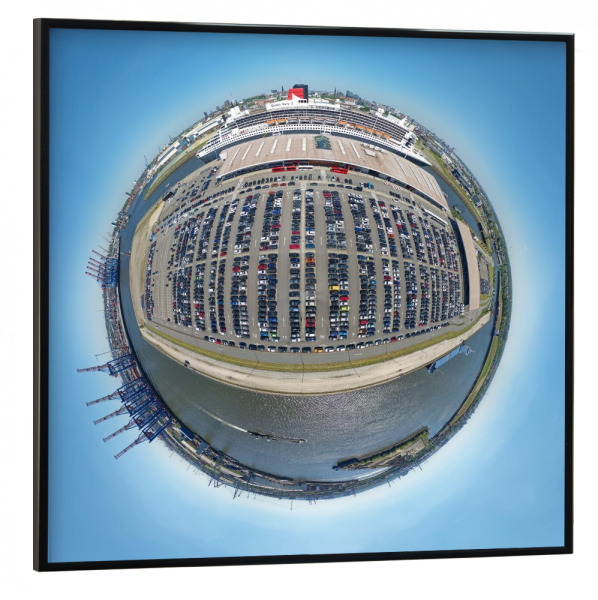 Poster mit schwarzem Rahmen 30x30 cm "Hamburg CruiseCenter Steinwerder" artboxONE - Städte,Städte / Hamburg,Reise,Architektur,Reise / Länder