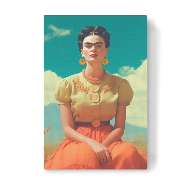 Leinwandbild "Frida Vintage-Style" artboxONE - Natur,Floral,Menschen