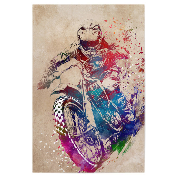 Poster 30x20 cm "Motorsport-Sportkunst J" artboxONE - Sport / Motorsport,Sport / Motivation - Motor,Motoren,Motorsport,Sport,Sport,Motorrad