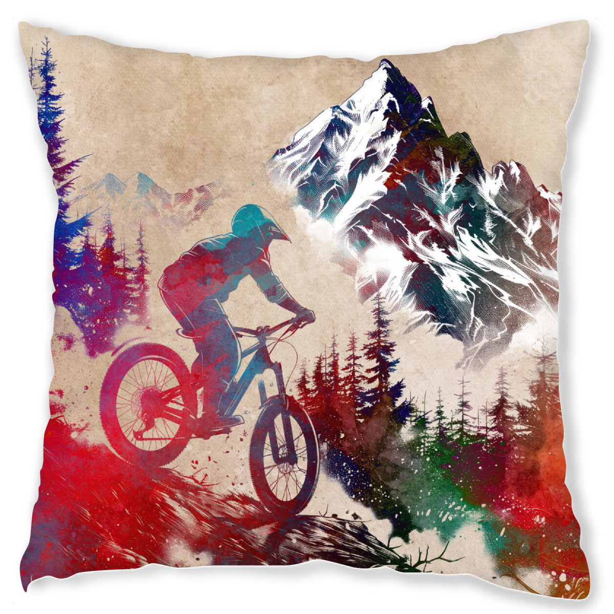 Design-Kissen "Radsportkunst S" artboxONE - Sport,Sport / Motivation - Fahrrad,Radfahren,Fahrrad,Biker,Radfahrer,Grafik