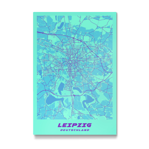 Galerie-Print "Leipzig Stadtplan" 30x20 cm artboxONE