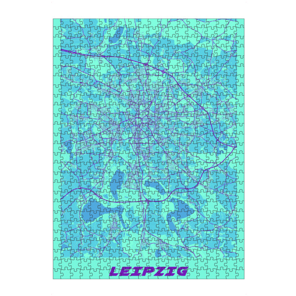 Puzzle Ravensburger "Leipzig Stadtplan" artboxONE - Städte / Weitere,Kartografie