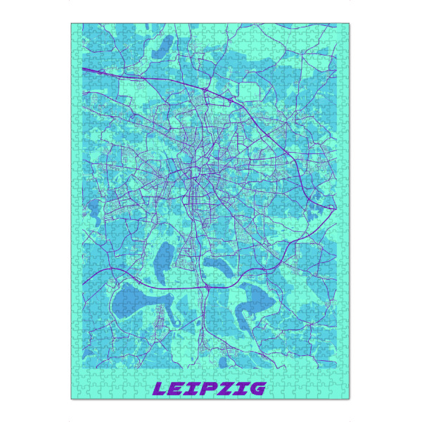 Puzzle Ravensburger "Leipzig Stadtplan" artboxONE - Städte / Weitere,Kartografie