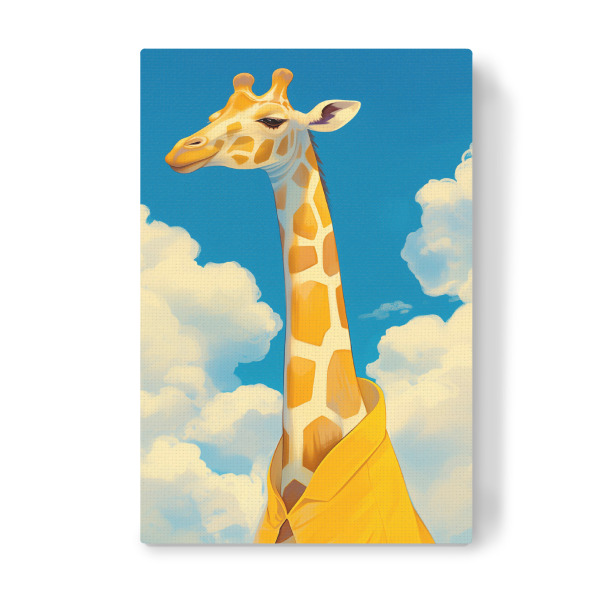 Leinwandbild "Gelbe Giraffe" artboxONE - Natur,Tiere,Lustig
