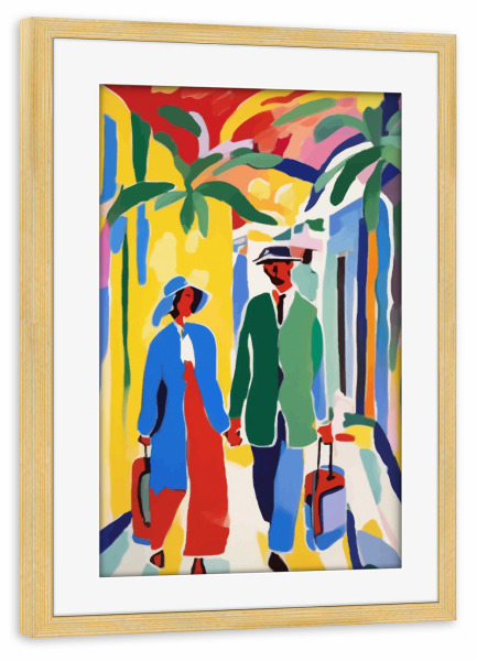 Poster mit Rahmen kiefer "Ein Zeuge Ihrer Lebensreise" artboxONE - Abstrakt,Menschen
