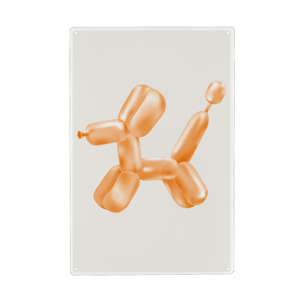 Holzbild "Malou Studio-Balloon Dog O" artboxONE - Für Kinder,Tiere,Festivals - Museum,Ballon,Tier,Haushund,Barbie,Kunst,Farbenfroh,Bunt,Jeff koons
