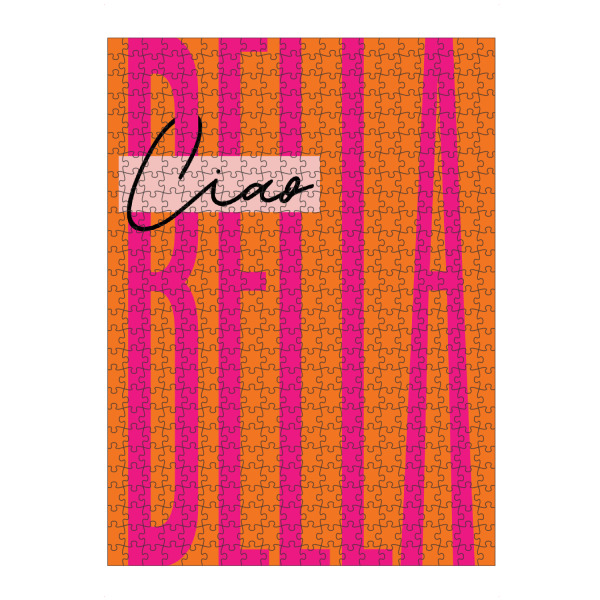 artboxONE Puzzle "Malou Studio-Ciao Bella - Orange" artboxONE - Typografie,Buchstaben