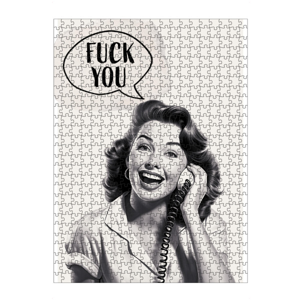 Puzzle Ravensburger "Malou Studio-Friendly Fuck You S" artboxONE - Menschen,Fashion,Festivals