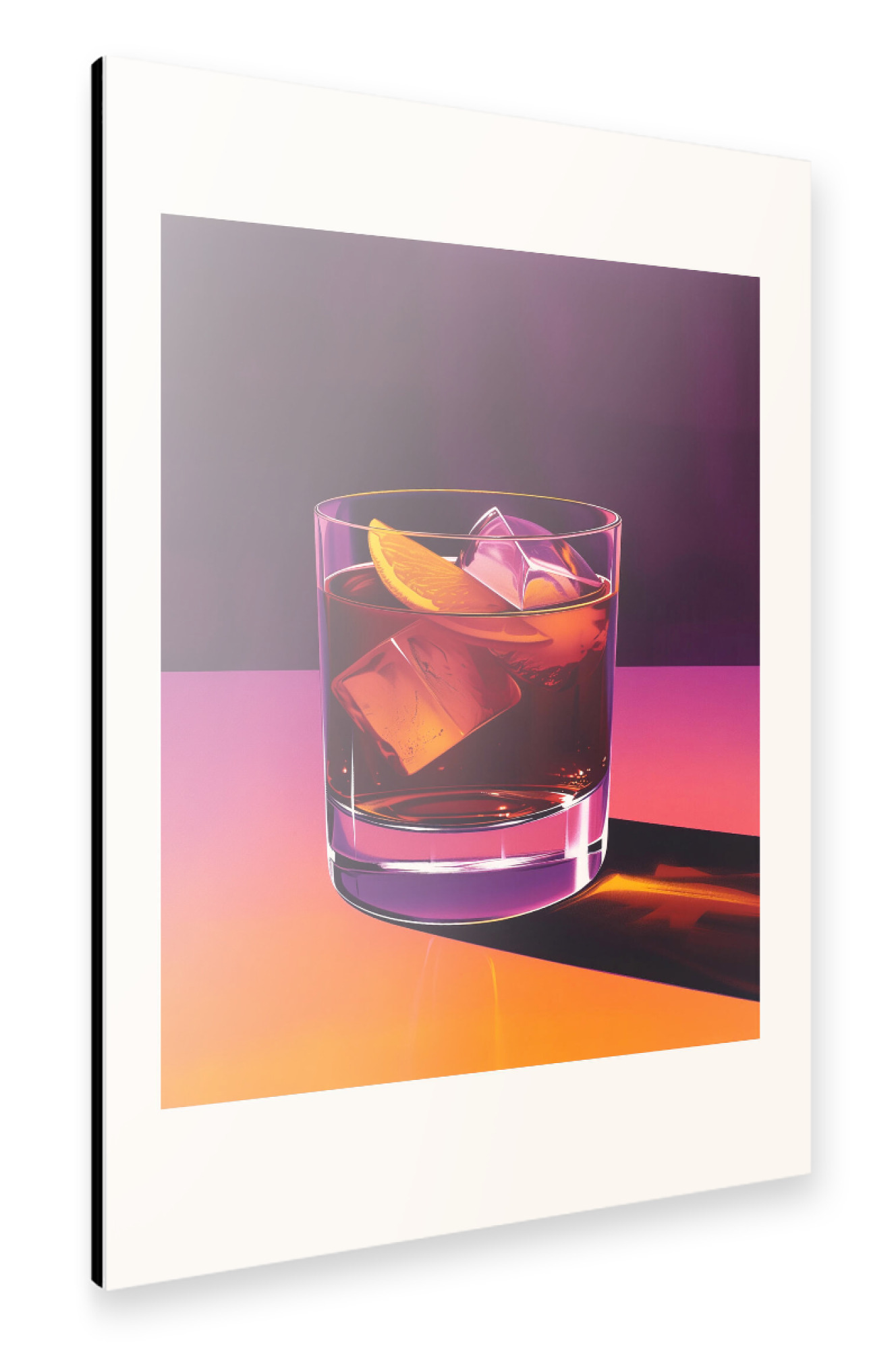 Alu-Dibond "Malou Studio-Negroni im Tumbler" 75x50 cm artboxONE