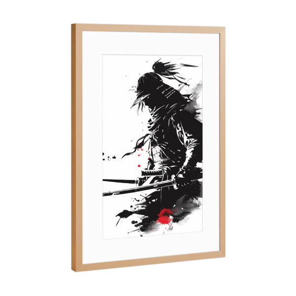 Poster mit Rahmen Kupfer "Samurai armor black" artboxONE - Abstrakt,Reise / Asien