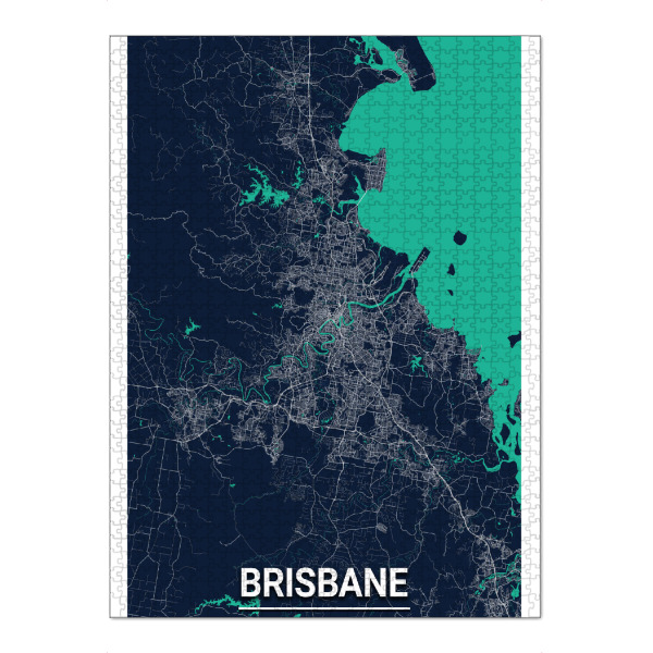 Puzzle Ravensburger "Brisbane CityMap" artboxONE - Städte / Weitere,Kartografie