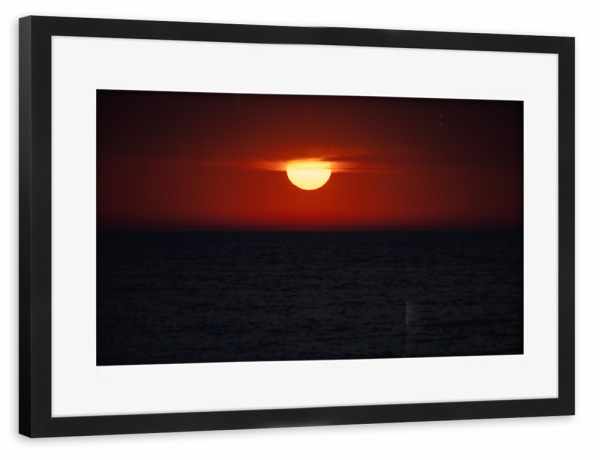 Poster mit Rahmen schwarz "Die Sonne ist untergegangen" artboxONE - Natur,Reise,Reise / Strand und Meer,Reise / Länder