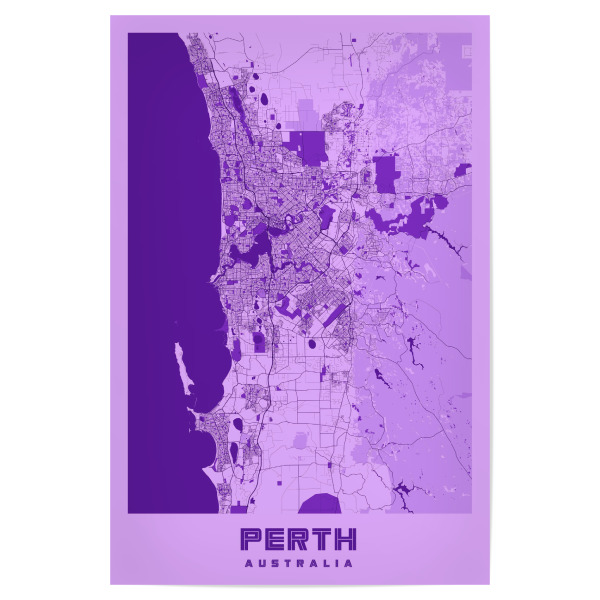 Poster 30x20 cm "City Map Perth" artboxONE - Städte / Weitere,Kartografie