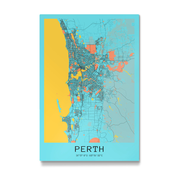 Galerie-Print "Perth Stadtplan" 30x20 cm artboxONE