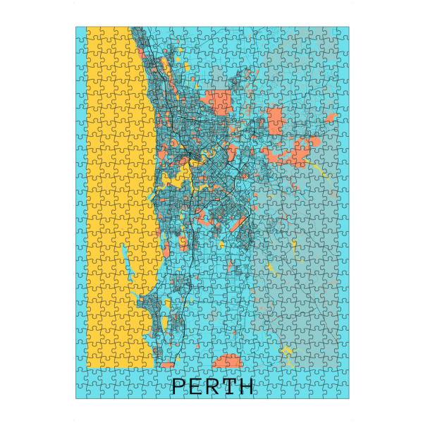 artboxONE Puzzle "Perth Stadtplan" artboxONE - Städte / Weitere,Kartografie