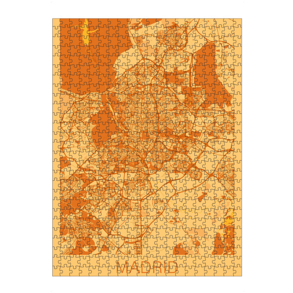 Puzzle Ravensburger "Stadt Madrid Map" artboxONE - Städte / Weitere,Kartografie