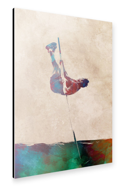 Alu-Dibond "Stabhochsprung Sportart A" 30x20 cm artboxONE