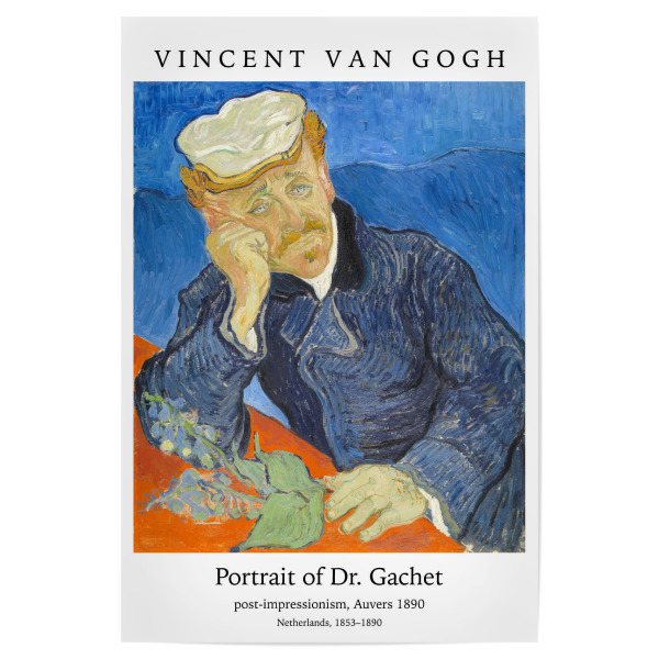 Poster "Van Gogh - portrait des Dr. Gachet" artboxONE - Typografie,Abstrakt,Menschen