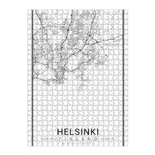 artboxONE Puzzle "Citymap Helsinki" artboxONE - Schwarzweiß,Städte / Weitere,Kartografie