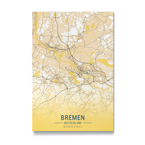 Galerie-Print "Stadt Bremen Karte" 30x20 cm artboxONE