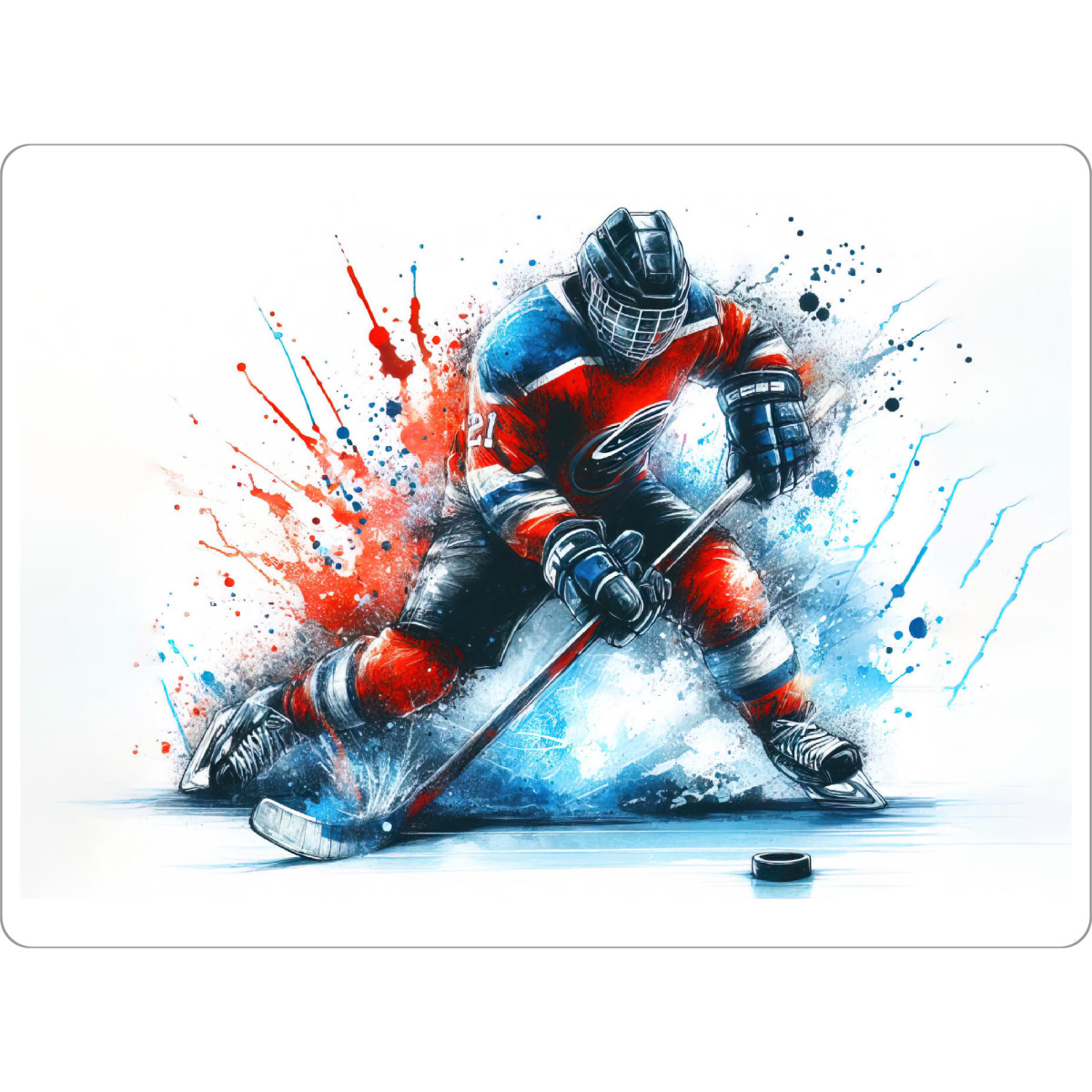 Tischset "Eishockey T" artboxONE - Sport,Sport / Motivation - Sport,Sportler,Farbe,Aktion,Bunt,Wettbewerb,Hockey,Eishockey - Bild sport