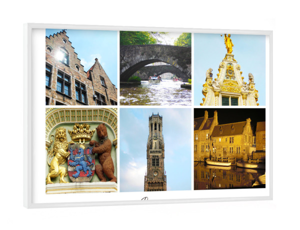 Poster mit weißem Rahmen "Brugge Collage" artboxONE - Städte,Reise,Architektur,Reise / Länder