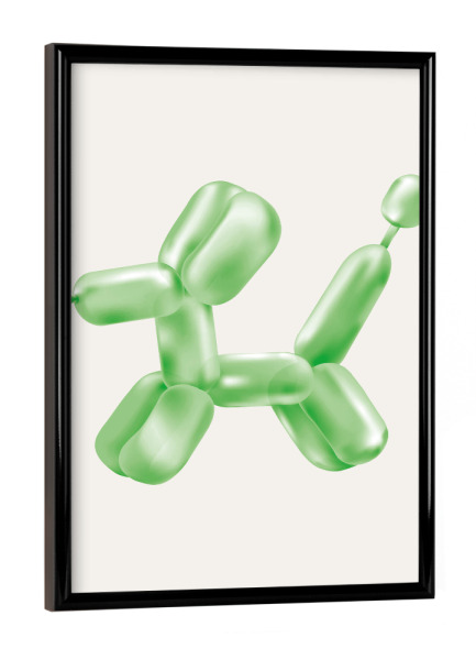 Poster mit schwarzem Rahmen "Malou Studio-Balloon Dog G" artboxONE - Für Kinder,Tiere,Lustig