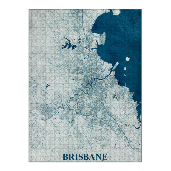 Puzzle Ravensburger "Brisbane Vintage" artboxONE - Städte / Weitere,Kartografie