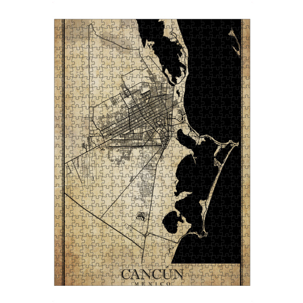 artboxONE Puzzle "Cancun Vintage City" artboxONE - Städte / Weitere,Kartografie
