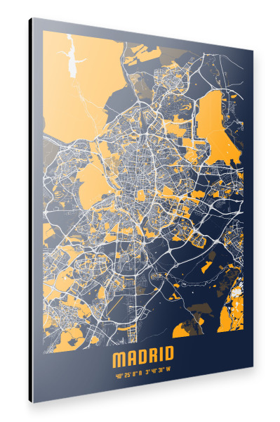 Alu-Dibond "Madrid City" 30x20 cm artboxONE