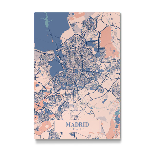 Galerie-Print "Madrid Stadt Map" 30x20 cm artboxONE
