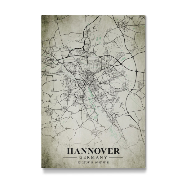 Galerie-Print "Hannover Vintage CityMap" 30x20 cm artboxONE