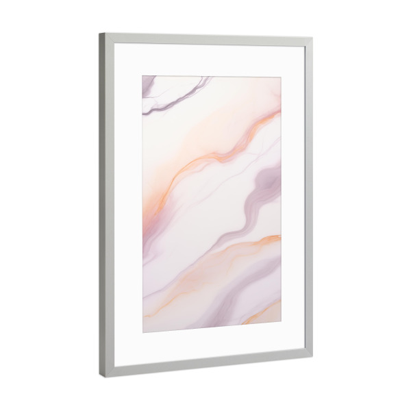 Poster mit Rahmen Silber "Rosa Marmor Muster" artboxONE - Natur,Abstrakt,Marmor