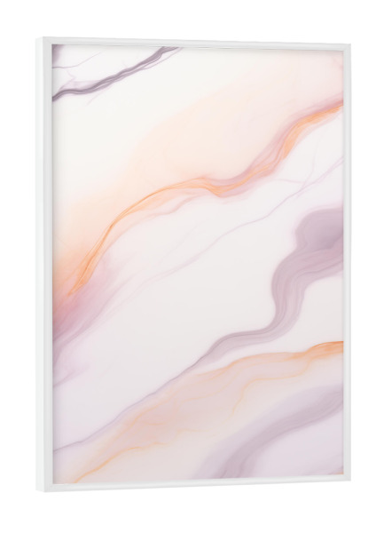 Poster mit weißem Rahmen "Rosa Marmor Muster" artboxONE - Natur,Abstrakt,Marmor