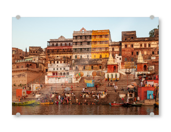 Acrylglasbild "Bad im Ganges in Varanasi" artboxONE - Architektur,Reise / Asien