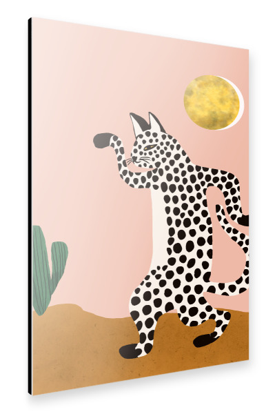 Alu-Dibond "Jazzige Wildkatze" 30x20 cm artboxONE
