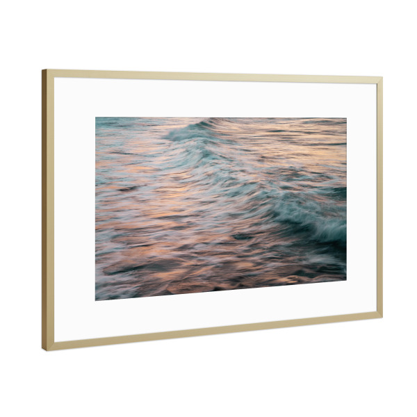 Poster mit Rahmen Gold "Einzigartigkeit der Wellen (36)" artboxONE - Natur,Reise,Abstrakt,Reise / Strand und Meer,Reise / Länder
