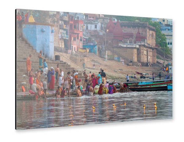 Alu-Dibond "Baden im Ganges" 30x20 cm artboxONE