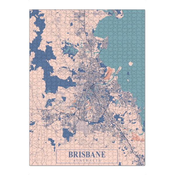 Puzzle Ravensburger "Brisbane Map" artboxONE - Städte / Weitere,Kartografie