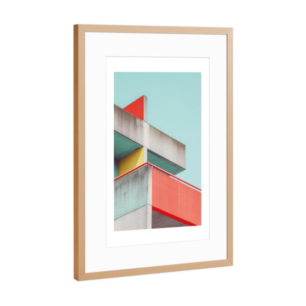 Poster mit Rahmen Kupfer "Malou Studio-Architecture Duo" artboxONE - Städte,Reise,Architektur