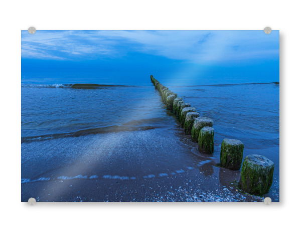 Acrylglasbild "Buhne am Strand von Bansin" artboxONE - Natur,Reise,Reise / Strand und Meer