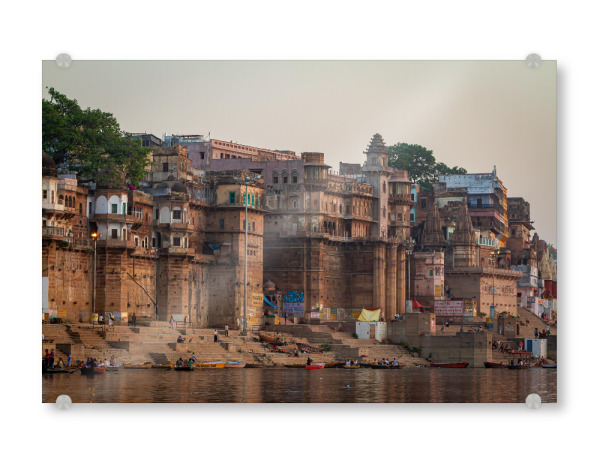 Acrylglasbild "Die heiligen Ghats in Varanasi" artboxONE - Architektur,Reise / Asien