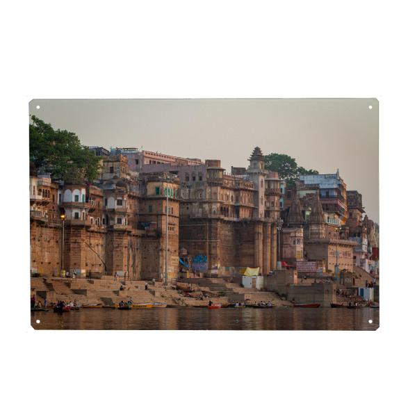 Holzbild "Die heiligen Ghats in Varanasi" artboxONE - Architektur,Reise / Asien