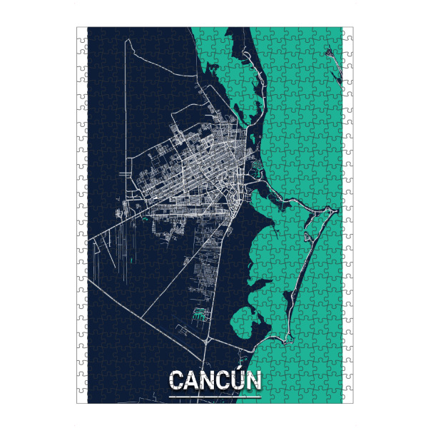 artboxONE Puzzle "Cancun Map" artboxONE - Städte / Weitere